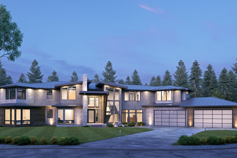 House Plan Design - Contemporary Exterior - Front Elevation Plan #1066-151