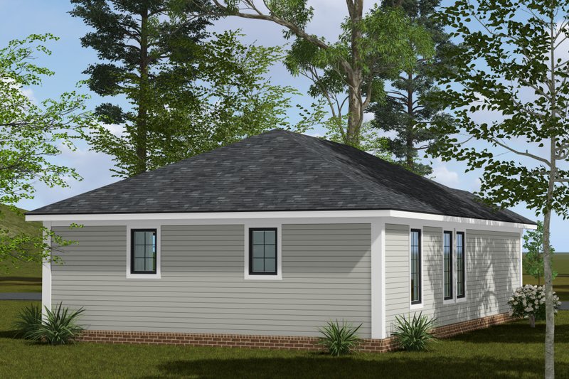 Architectural House Design - Exterior - Rear Elevation for Cottage House Plan #513-2427 - 1 bed, 1 bath