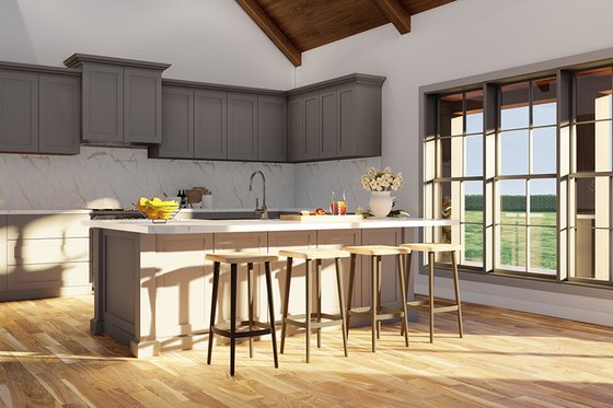 Interior - Kitchen 2 for European House Plan #923-333 - 4 bed, 3 bath
