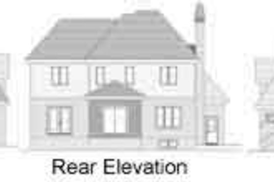 Exterior - Rear Elevation for European House Plan #138-173 - 3 bed, 2.5 bath