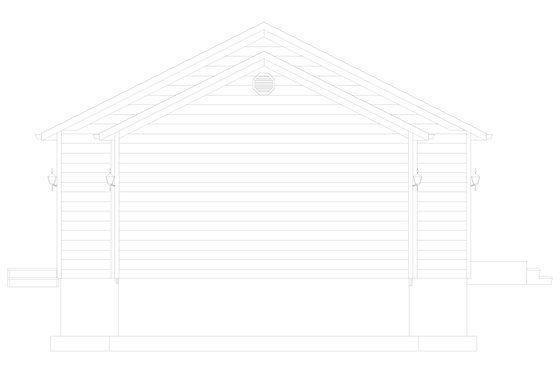 Exterior - Other Elevation for Bungalow House Plan #1060-279 - 2 bed, 1 bath