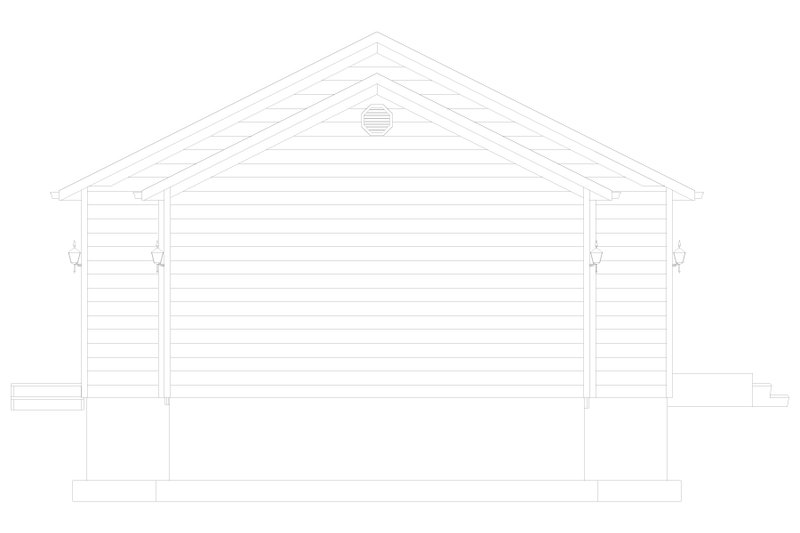 House Design - Exterior - Other Elevation for Bungalow House Plan #1060-279 - 2 bed, 1 bath