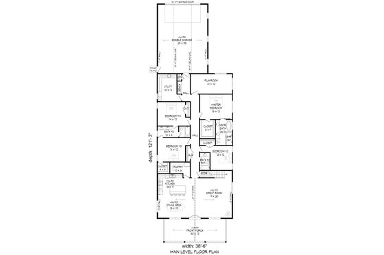 Floor Plan - Main Floor for Country House Plan #932-613 - 4 bed, 3 bath