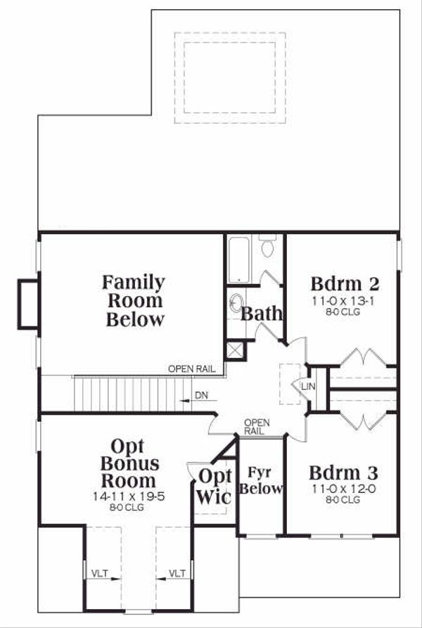 House Plan Design - Tudor Floor Plan - Upper Floor Plan #419-139