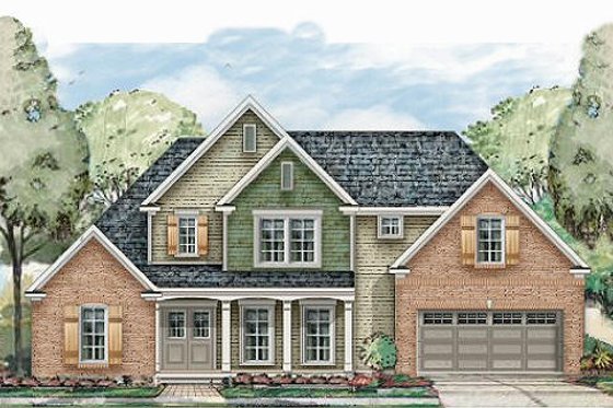 Exterior - Front Elevation for European House Plan #424-184 - 4 bed, 3 bath