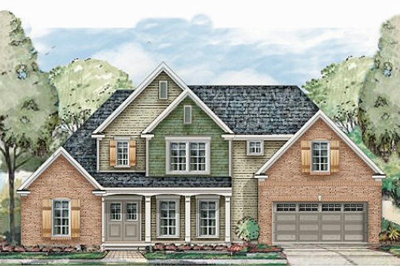 European Style House Plan - 4 Beds 3 Baths 2504 Sq/Ft Plan #424-184