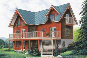 Exterior - Front Elevation House Blueprint - Exterior - Front Elevation Plan #23-2065