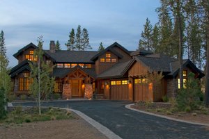 Craftsman style design home, front elevation photo