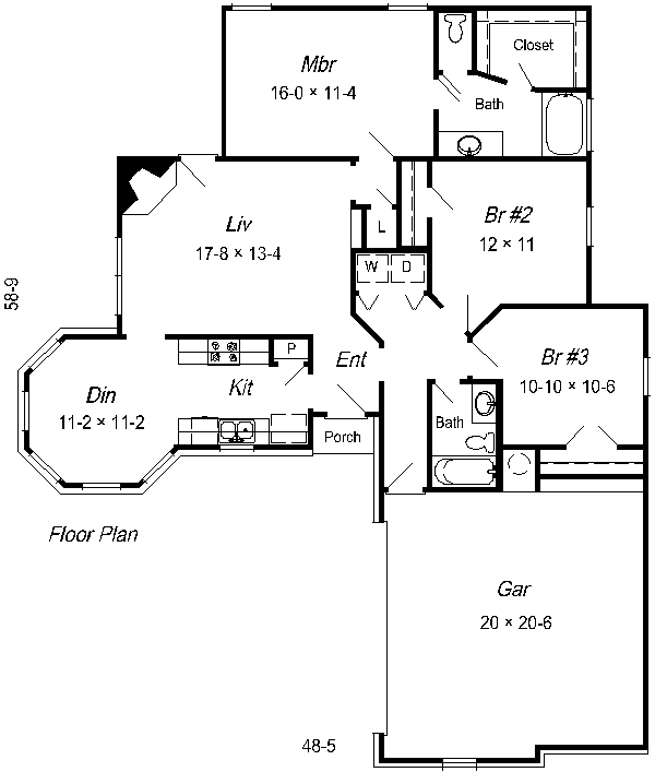 Traditional Floor Plan - Main Floor Plan #329-168