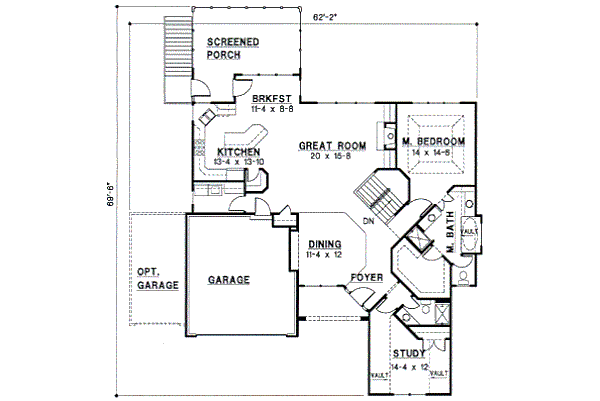 European Floor Plan - Main Floor Plan #67-361