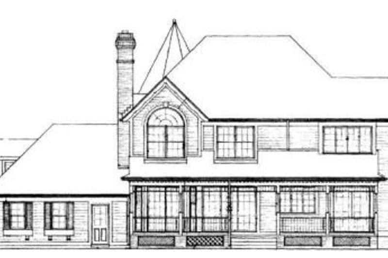 House Blueprint - Exterior - Rear Elevation for Victorian House Plan #72-149 - 4 bed, 2.5 bath