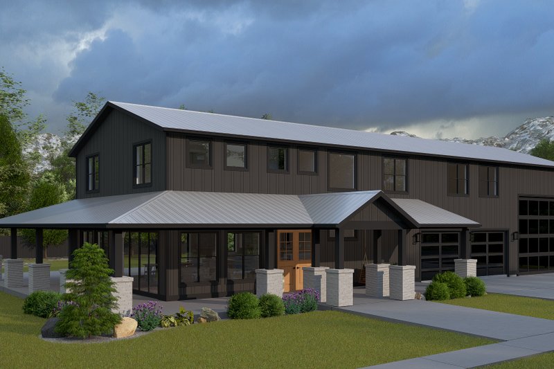 Architectural House Design - Exterior - Other Elevation for Barndominium House Plan #1060-378 - 4 bed, 3 bath