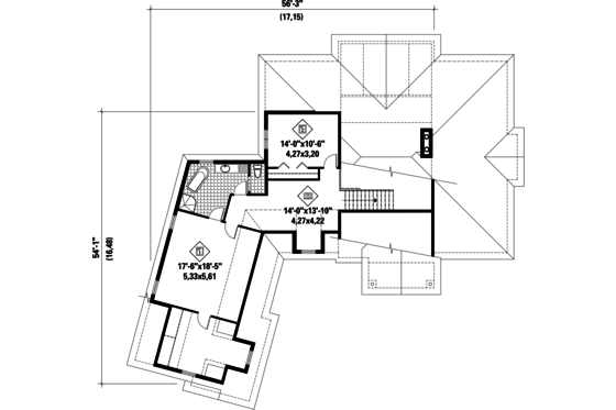Floor Plan - Upper Floor for Traditional House Plan #25-4756 - 5 bed, 3 bath