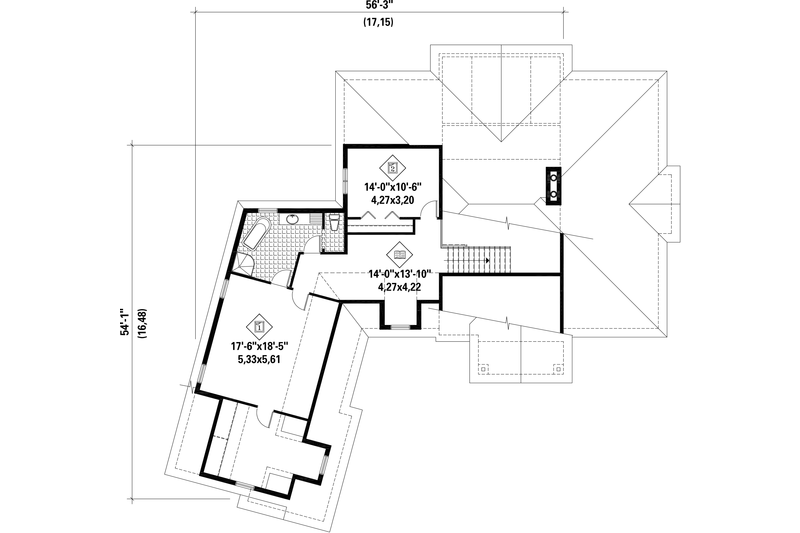 Home Plan - Floor Plan - Upper Floor for Traditional House Plan #25-4756 - 5 bed, 3 bath