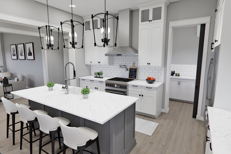House Blueprint - Interior - Kitchen for Farmhouse House Plan #51-1276 - 4 bed, 3.5 bath