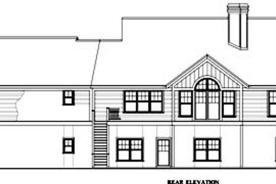Exterior - Rear Elevation for Traditional House Plan #71-139 - 3 bed, 3.5 bath