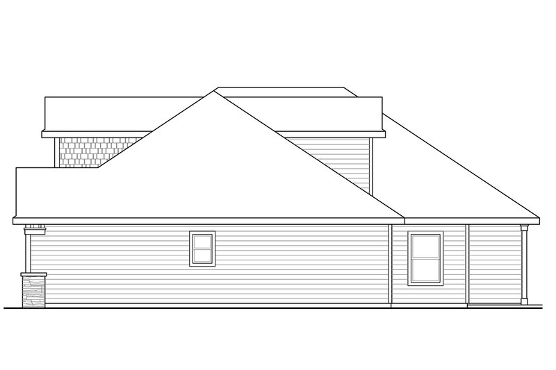 House Blueprint - Exterior - Other Elevation 1 for Country House Plan #124-1015 - 3 bed, 2 bath