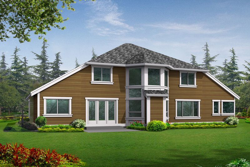 Home Plan - Exterior - Rear Elevation for Craftsman House Plan #132-143 - 4 bed, 2.5 bath