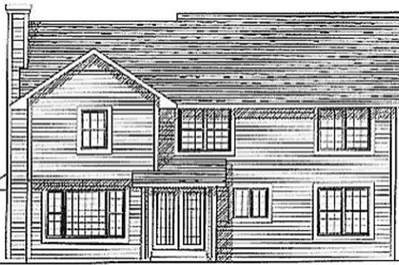 Exterior - Rear Elevation for Traditional House Plan #70-249 - 4 bed, 2.5 bath