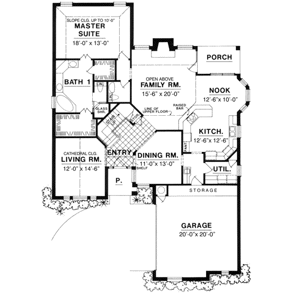 Traditional Floor Plan - Main Floor Plan #40-158