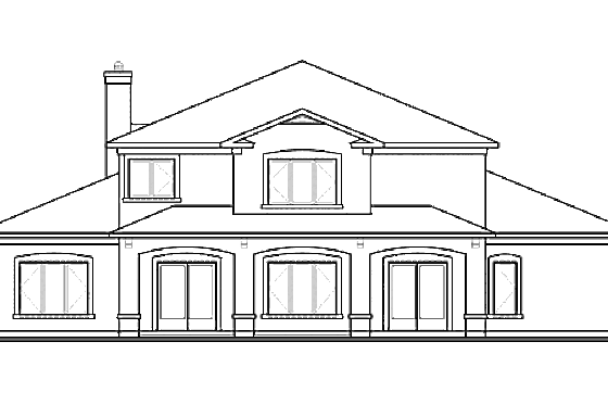 Exterior - Other Elevation for Mediterranean House Plan #23-2249 - 6 bed, 4.5 bath