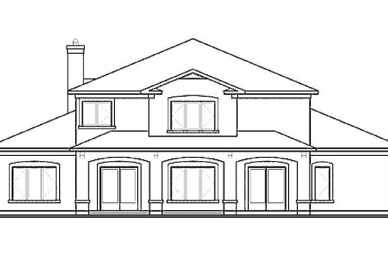 Architectural House Design - Exterior - Other Elevation for Mediterranean House Plan #23-2249 - 6 bed, 4.5 bath