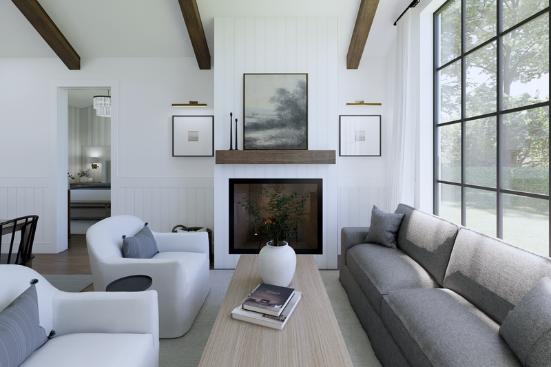 Dream House Plan - Interior - Family Room for Farmhouse House Plan #1114-8 - 2 bed, 2 bath