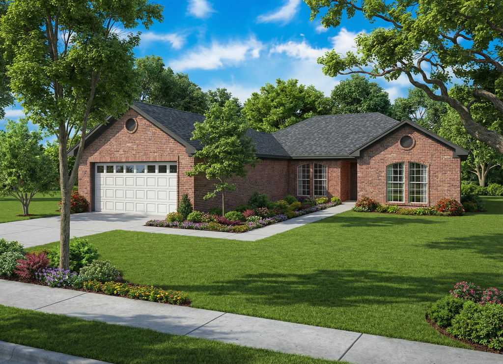 Exterior - Front Elevation 2 for Traditional House Plan #17-2254 - 4 bed, 2 bath