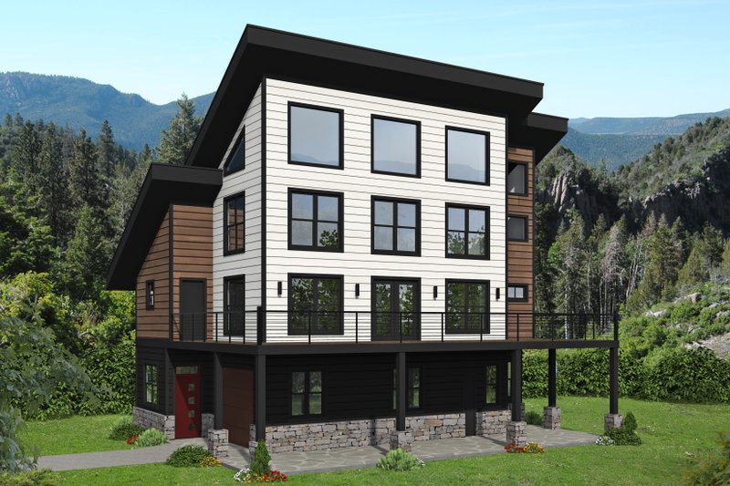 Dream House Plan - Contemporary Exterior - Front Elevation Plan #932-510