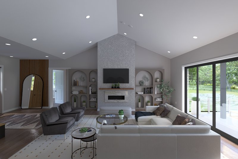 Dream House Plan - Interior - Family Room for Farmhouse House Plan #1060-426 - 2 bed, 3.5 bath