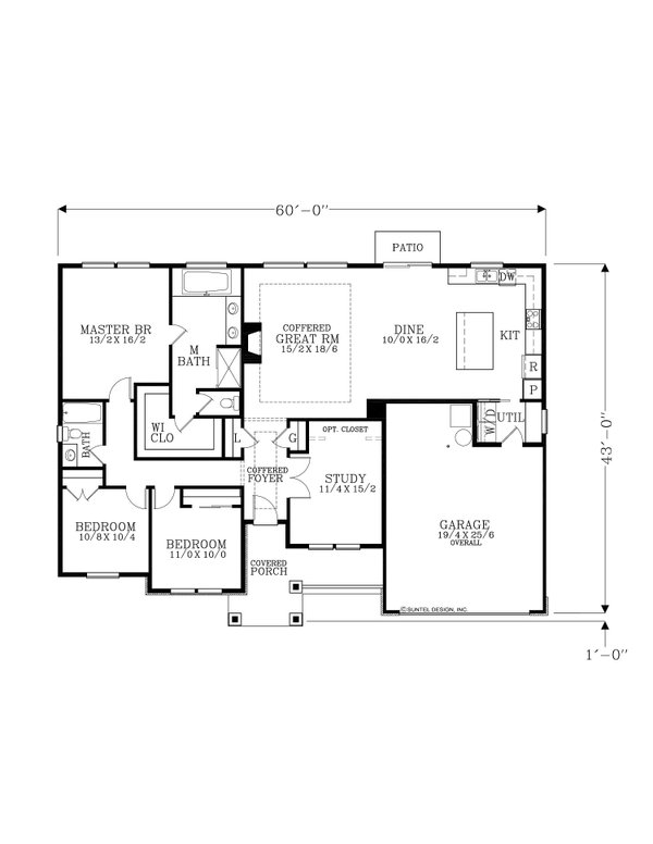 House Blueprint - Craftsman Floor Plan - Main Floor Plan #53-704