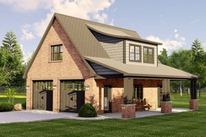 Architectural House Design - European Exterior - Front Elevation Plan #1064-10