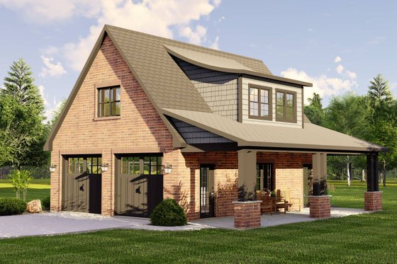 House Plan Design - Exterior - Front Elevation for European House Plan #1064-10, 1 bath