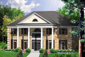Colonial Exterior - Front Elevation Plan #40-190