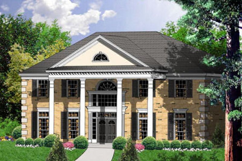 House Plan Design - Colonial Exterior - Front Elevation Plan #40-190