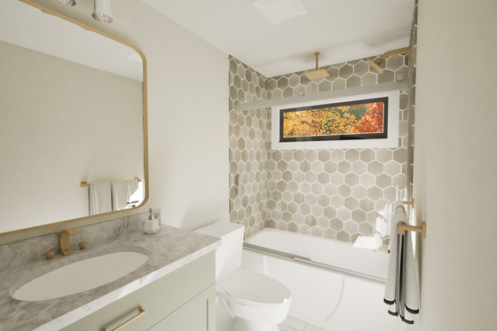 Interior - Bathroom for Contemporary House Plan #1116-36 - 2 bed, 1.5 bath