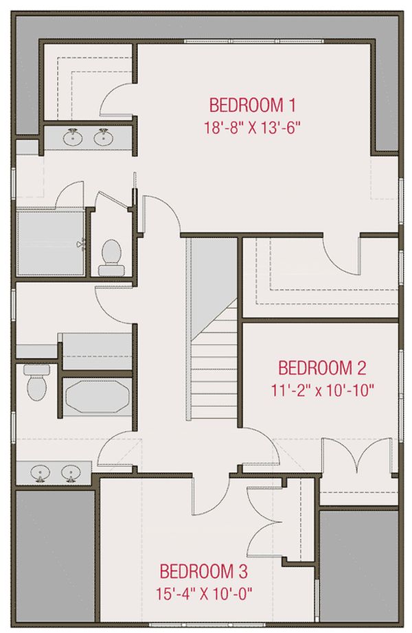 House Blueprint - Craftsman Floor Plan - Upper Floor Plan #461-75