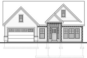 Exterior - Front Elevation 3 for Ranch House Plan #1073-41 - 2 bed, 2.5 bath