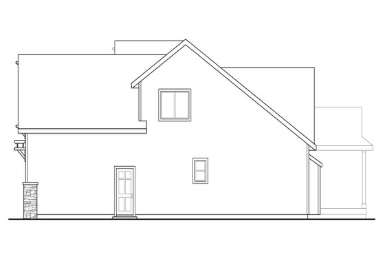 Exterior - Other Elevation 2 for Traditional House Plan #124-921 - 3 bed, 2.5 bath