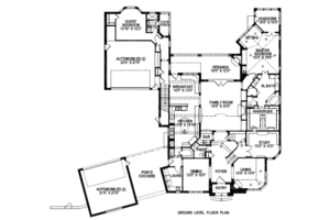 Floor Plan - Main Floor for European House Plan #141-251 - 5 bed, 5.5 bath
