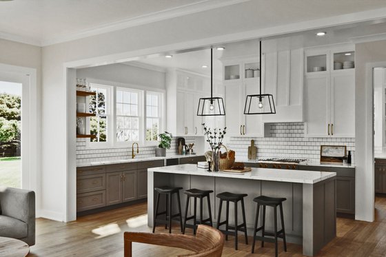 Interior - Kitchen for Tudor House Plan #461-89 - 5 bed, 3 bath