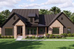 House Blueprint - Farmhouse Exterior - Front Elevation Plan #1119-6