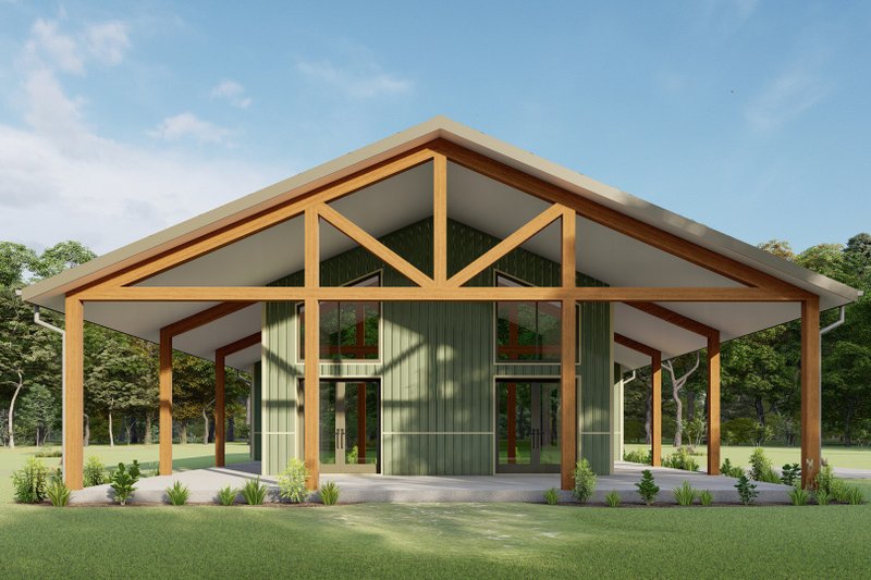 House Plan Design - Exterior - Other Elevation 1 for Barndominium House Plan #1092-33 - 3 bed, 2 bath