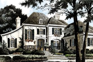 Dream House Plan - European Exterior - Front Elevation Plan #429-40