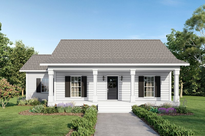 House Blueprint - Cottage Exterior - Front Elevation Plan #44-175