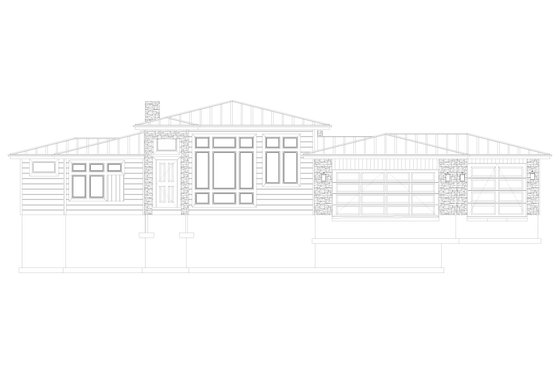 Exterior - Front Elevation 5 for Contemporary House Plan #1060-273 - 3 bed, 2.5 bath