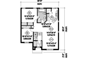 European Style House Plan - 2 Beds 1 Baths 1095 Sq/Ft Plan #25-4640 