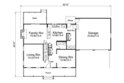 Country Style House Plan - 3 Beds 2.5 Baths 1948 Sq/Ft Plan #57-450 