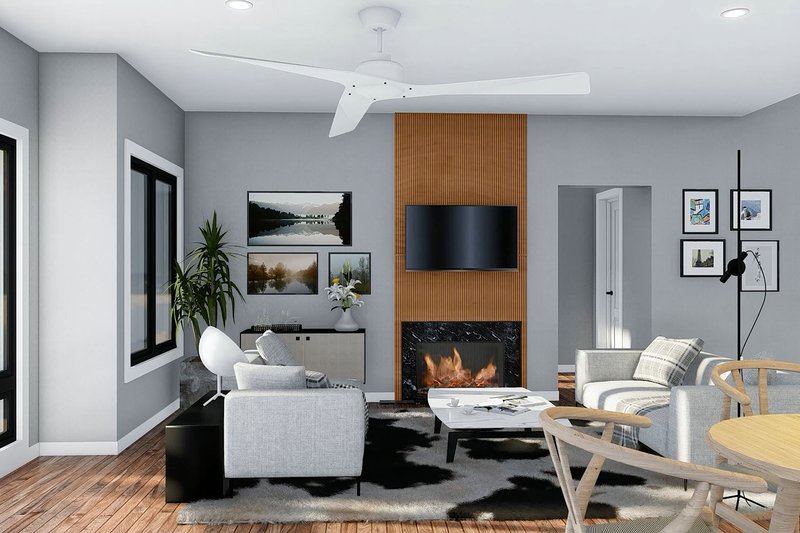 Architectural House Design - Interior - Family Room 2 for Contemporary House Plan #932-1358 - 4 bed, 3 bath