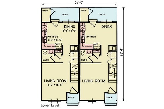 Floor Plan - Main Floor for Craftsman House Plan #54-628 - 4 bed, 2 bath